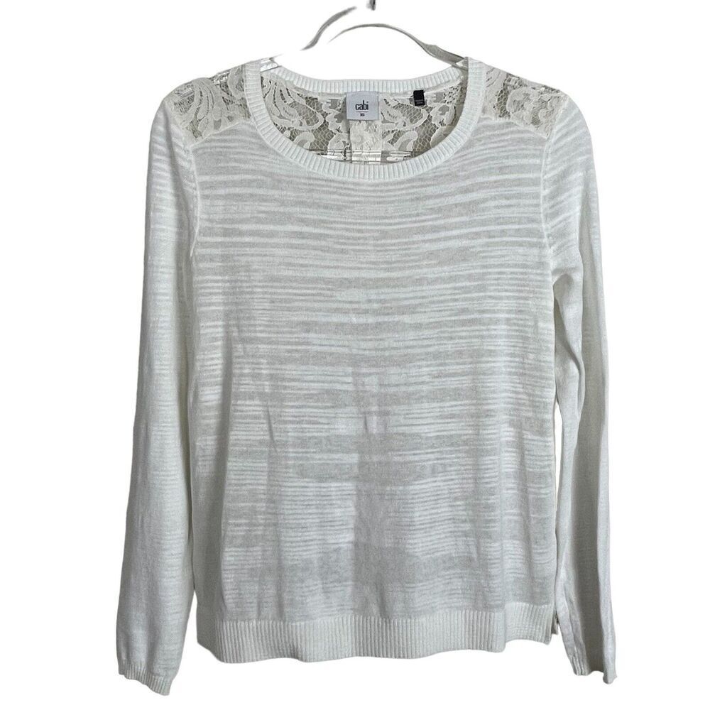 Red Brand Ivory Acrylic Eyelash Size M Women's Long Sleeves Sweater